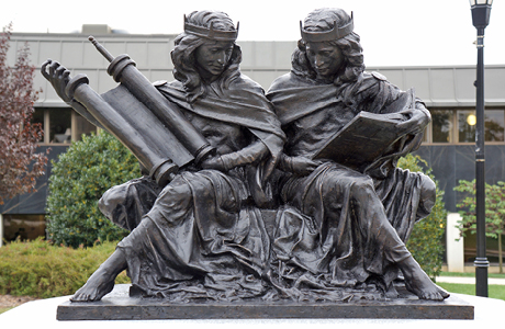 Bronzefiguren Synagoga und Ecclesia
